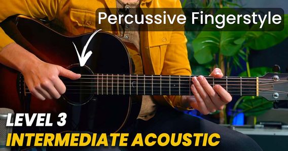 A thumbnail image from one of the modules from Andy Guitar's Intermediate Acoustic Guitar Course