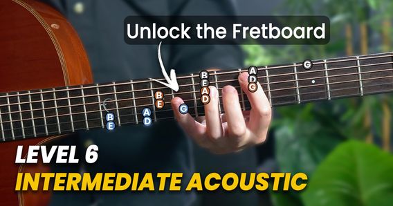 A thumbnail image from one of the modules from Andy Guitar's Intermediate Acoustic Guitar Course
