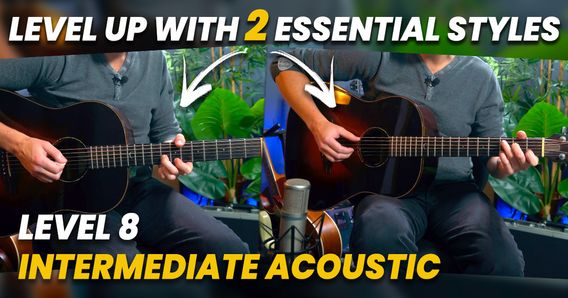 A thumbnail image from one of the modules from Andy Guitar's Intermediate Acoustic Guitar Course